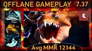  7.37 Primal Beast |KDA - 33 KP - 86%| New patch Offlane Gameplay - Dota 2 Top MMR