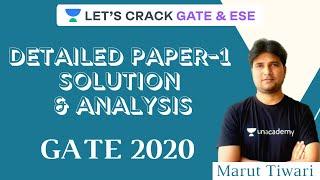 Detailed Paper 1 Solution and Analysis - Mechanical | GATE 2020 | Marut Tiwari