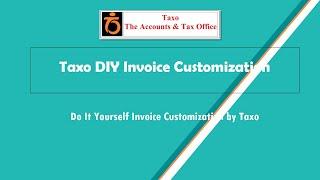 Taxo DIY Invoice Customization in Tally ERP9/Tally Prime