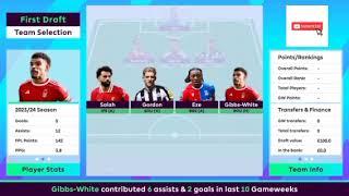 Fpl 24/24 season | FPL DRAFT  Haaland  Salah  Gameweek 1 Team Selection  Fantasy Premier League