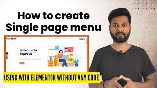 How to create single page menu with Elementor  | Landing page design with single page menu-WordPress