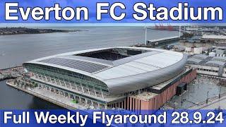 NEW Everton FC Stadium at Bramley Moore Dock. A Full FlyAround!