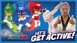 PJ Masks Get Active! | Learn Shield Block with Pauline Lopez | PJ Masks X World Taekwondo