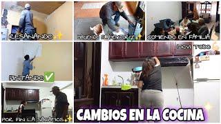 CAMBIOS EN LA COCINA‍+POR FIN SACAMOS LA ESTUFA+RESANANDO LA PARED+PINTANDO LA RECAMARA🫰