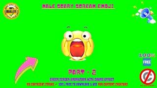 Male Scary Scream EmojiGreen Screen Animation with Sound EffectNo Copyright Strike 100% Free