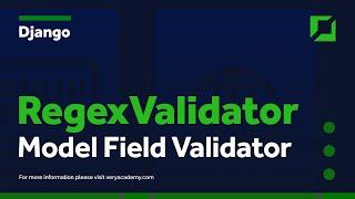 Django custom field validator with RegexValidator