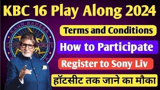 KBC 16 Play Along Terms And Conditions • KBC 16 How to play KBC Play Along #kbc16