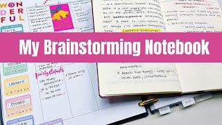 How I Organize My Thoughts & Ideas In A Notebook #brainstormingnotebook #planmas #vlogmas2022