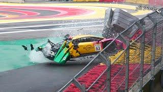 GT Open Spa 2024 | HUGE CRASH Rolf Ineichen - Lamborghini Huracan GT3 by La Sangle