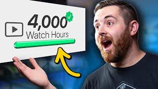 Get 4,000 Watch Hours EASY (Proven Strategy)