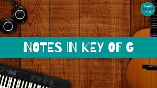 Notes in the Key of G Major