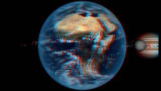 Anaglyph: Solar system 3D CG animation