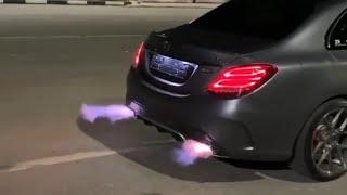 Mercedes C63s Amg stage 3 - Loudest Exhaust sound flames
