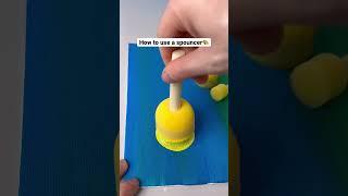 How to use a “spouncer” sponge on painting  #painting #tipsandtricks #paintingideas #art #crafting