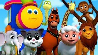 El Sonido de los Animales | Bob el tren | aprende los animales | Animal Sound Song | Kids TV Español