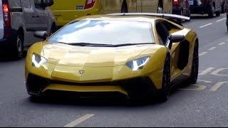 YELLOW LAMBORGHINI AVENTADOR SV - REVS, ACCELRATIONS & SOUNDS!