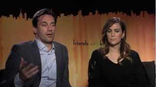 Jon Hamm & Kristen Wiig talk about the Oscars, funny friends and 'Friends with Kids'