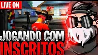 FREE FIRE AO VIVO  JOGANDO COM INSCRITOS 6X6 4X4 2X2 #shorts #9k