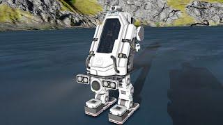 Space Engineers Cryo Chamber Robot takes a stroll