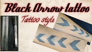 How to make tattoo at home with pen ! Arrow tattoo design ! tattoo style ! temporary tattoo ! 