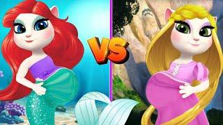 Ariel PREGNANT vs Rapunzel PREGNANT | My Talking Angela 2