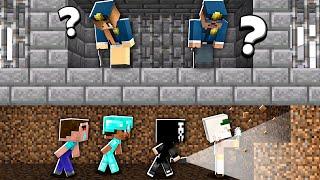 BABY PRISON ESCAPE CHALLENGE! Minecraft NOOB vs PRO! 100% TROLLING FAMILY KID CHILD POLICE BANDIT