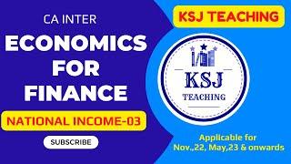 04 Economics For Finance CA Intermediate | National Income Accounting-03