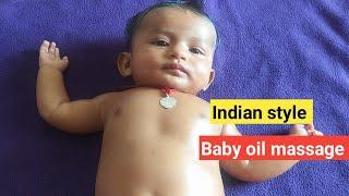 New born baby body oil massage step by step||baby massage in kannada|| lavitha's channel