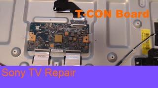 TV Repair Fernseher defekt & reparieren - Display kein Bild | Streifen im Bild Sony TV T-CON Board