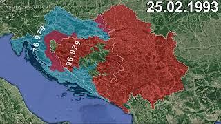 Yugoslav Wars in 1 minute using Google Earth [INACCURATE]