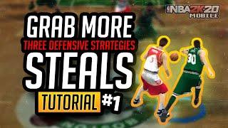 TUTORIAL: #1 Grab more STEALS using these THREE DEFENSIVE STRATEGIES!  | NBA 2K20 Mobile |