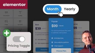 Pricing Table with Monthly/Yearly Toggle - Elementor Flexbox Containers