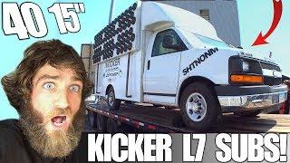 TAPPING OUT on 40 15" Kicker L7 Subwoofers!!! World's Biggest & Loudest SQUARE SUB Bass System EVER