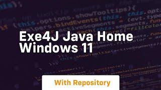 exe4j java home windows 11