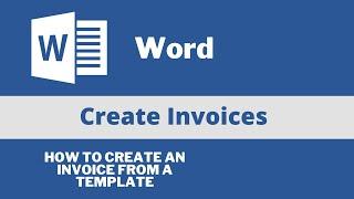 Microsoft Word Tutorial for Beginners  -  Create Invoice