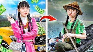 Rich Girl Vs Poor Girl! Millionaire Girl Suddenly Becomes Broke Girl!