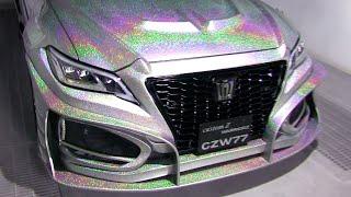 How to paint rainbow flakes on Luxury sedan / TOYOTA NEW CROWN【カスタムペイント】