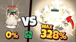 0% vs MAX 328% Attack Speed Stat in King God Castle (No Items)