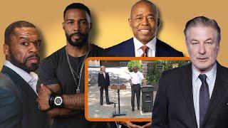 Alec Baldwin case DISMISSED, 50 Cent vs Omari Hardwick, Mayor Eric Adams unveils NYC trash bins