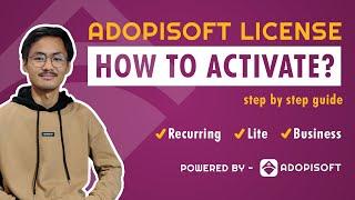 How to Activate AdoPisoft License | ADOPISOFT