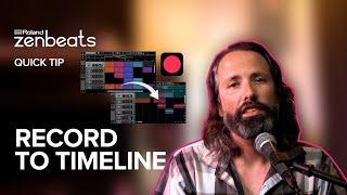 How-to Record to Timeline in Roland Zenbeats