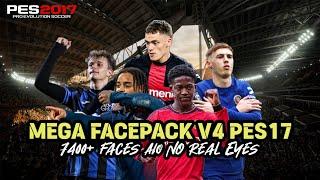 MEGA FACEPACK V4 AIO NO REAL EYES (7400+ Faces) | PES 2017