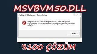 MSVBVM50.DLL HATASI %100 KESİN ÇÖZÜM