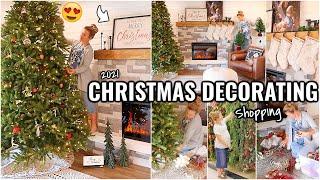 2021 CHRISTMAS DECORATE WITH ME!! SHOP, DECORATE & CLEAN WITH ME | CHRISTMAS DECORATING IDEAS