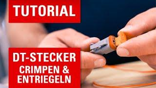 So könnt ihr DT-Stecker einfach entriegeln & crimpen!