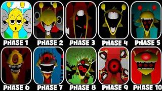 Phase 1 VS Phase 2 VS Phase 3 VS Phase 4 VS Phase 5 VS Phase 6 VS Phases 7-10 in Incredibox Sprunki!