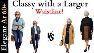 Outfit Ideas for a Larger Waist! - Avoiding Frumpiness for Women Over 50 and 60!