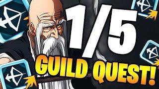 BEATING MELEE QUINCY VERY HARD GUILD QUEST WITH A 1/5 TEAM! Bleach: Brave Souls!