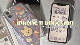 iphone 11 unboxing (purple) in 2022 + accessories 〜 | indonesia