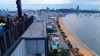 Horizon Rooftop Restaurant and Bar, 34th floor Hilton Hotel Pattaya, Thailand (2024) (4K)